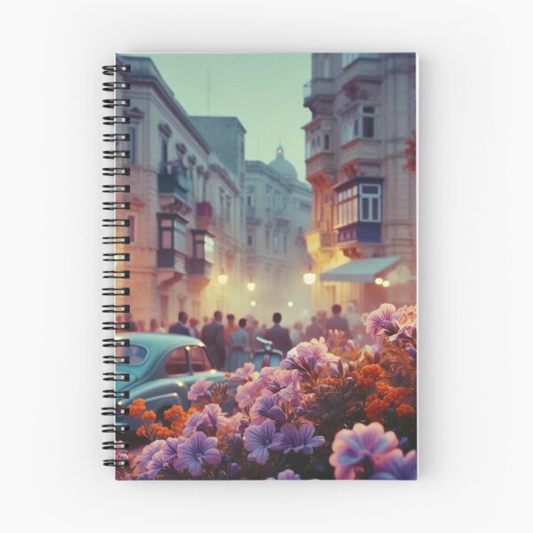 Item preview, 1960s Malta Night – AI Colorful Artwork with Lilac and Orange Glow for Clothing and Accessories for Plant Lovers designed and sold by knalpot-design.