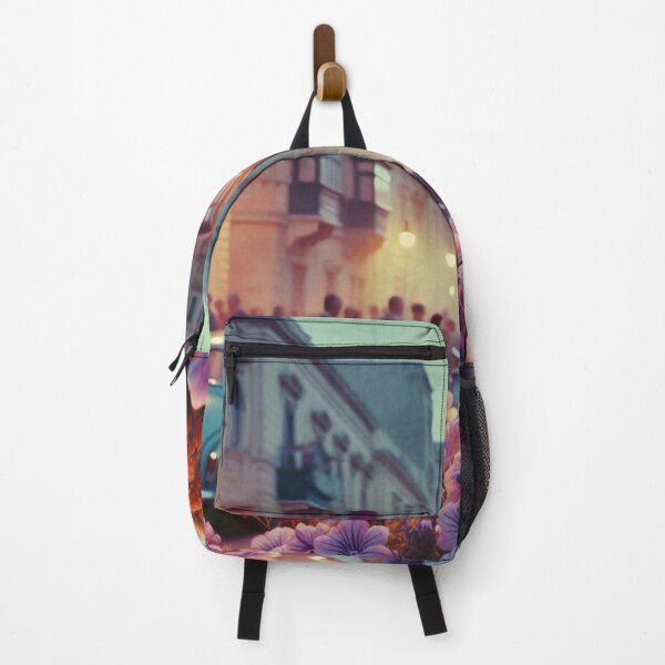 Item preview, 1960s Malta Night – AI Colorful Artwork with Lilac and Orange Glow for Clothing and Accessories for Plant Lovers designed and sold by knalpot-design.