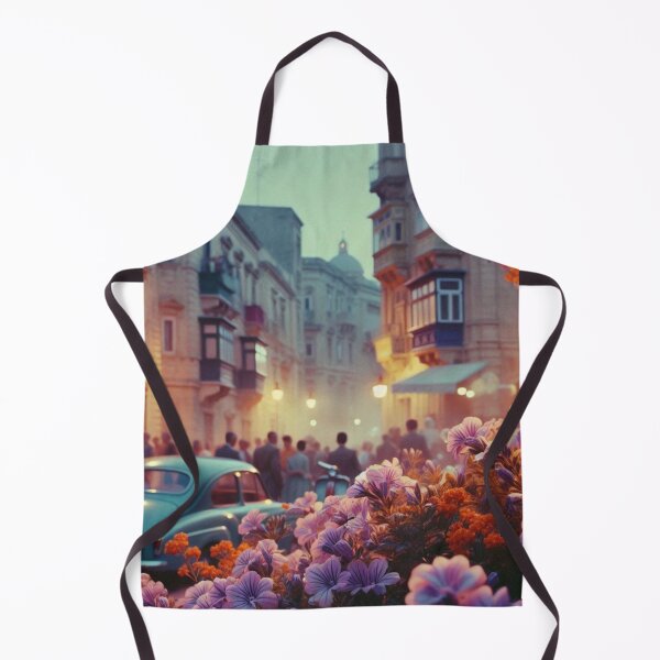 Item preview, 1960s Malta Night – AI Colorful Artwork with Lilac and Orange Glow for Clothing and Accessories for Plant Lovers designed and sold by knalpot-design.