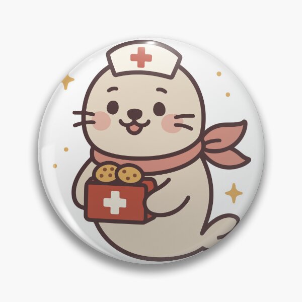 Item preview, ISFJ Kawaii | Nurse Seal with Cookies - Emotional Support and Snacks designed and sold by SealSquad.