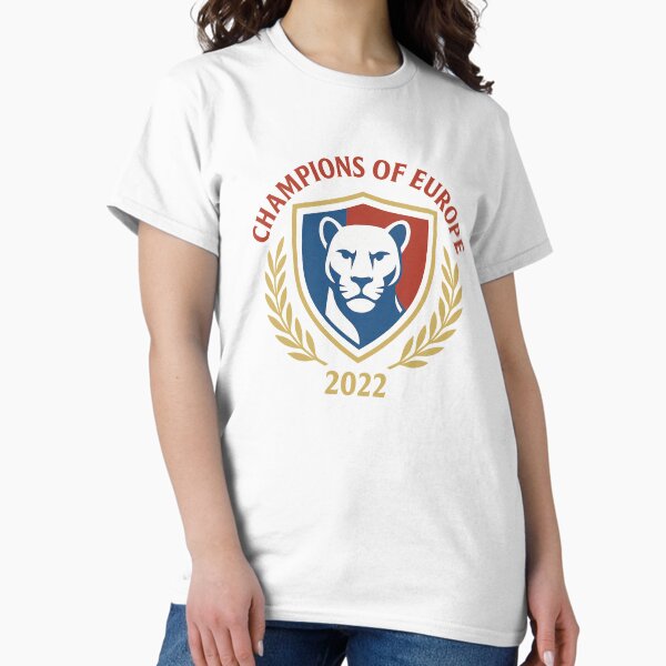 Item preview, Lionesses Champions of Europe 2022 Crest designed and sold by Final Whistle Art.