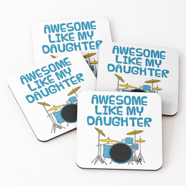 Item preview, Awesome Like My Daughter, Dad Father's Day Drummer Musician designed and sold by doodlerob.