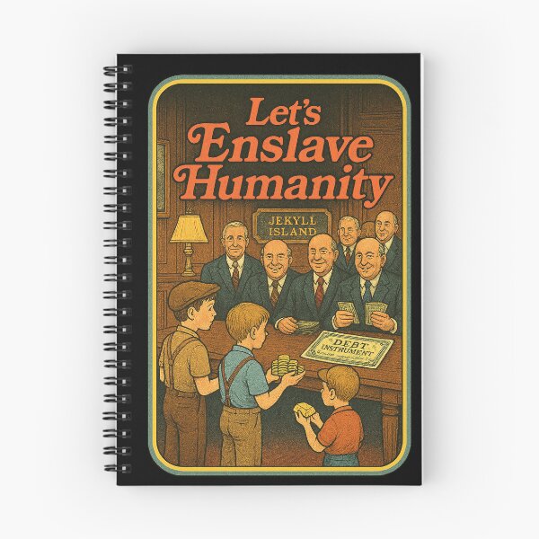 Item preview, Let’s Enslave Humanity – Jekyll Island Federal Reserve Parody designed and sold by NatIntrovertSoc.