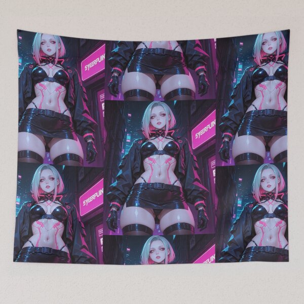 Item preview, Futuristic cyberpunk girl in miniskirt designed and sold by Planet Utoppia.