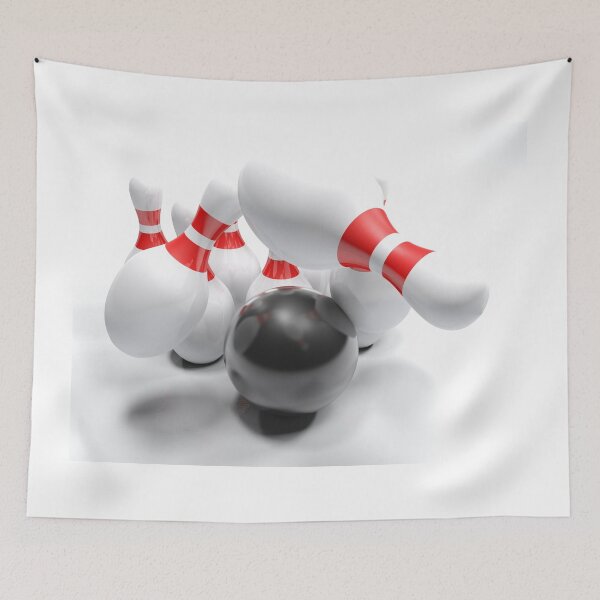 Item preview, Bowling bowl striking the pins - 3D rendering designed and sold by carlotoffolo.