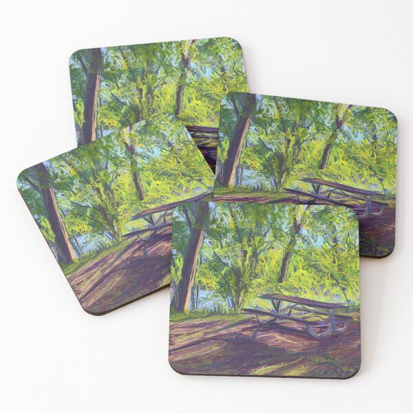 Item preview, Picnic Bench in Morning Sun  designed and sold by kylepeterart.