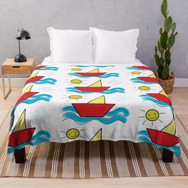 Item preview, Cartoon Sea boat  and sun designed and sold by sonaadalian.