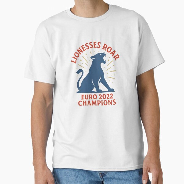 Item preview, Lionesses Champions of Europe 2022 Crest designed and sold by Final Whistle Art.