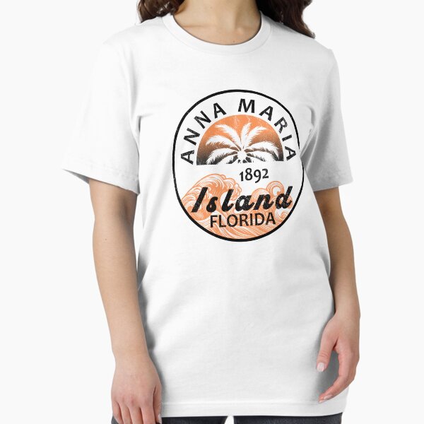 Item preview, Anna Maria Island - Vector Badge Palm Tree Design (Light Fabric) designed and sold by EpochFusion.