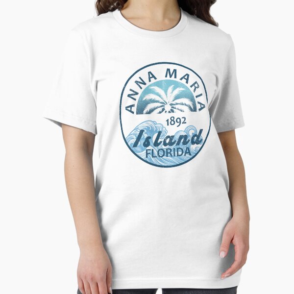 Item preview, Anna Maria Island - Vector Badge Palm Tree Design (Ocean Blue) designed and sold by EpochFusion.