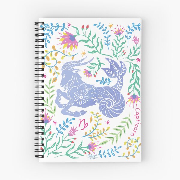 Item preview, Capricorn Sign Zodiac Horoscope, Goat Astrological Art, Earth sign Astrology designed and sold by Natasha May Design.