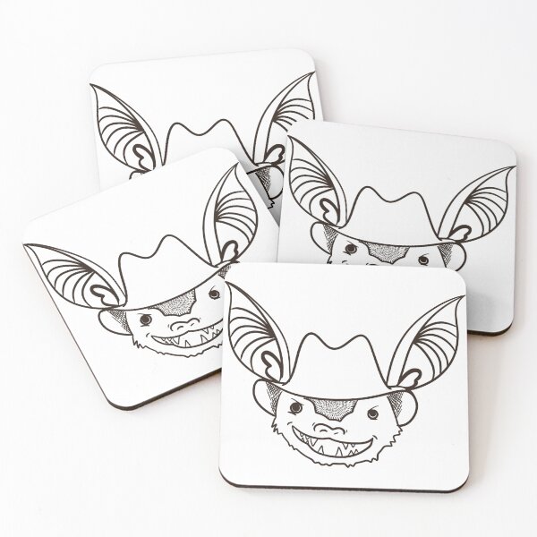Item preview, Big Brown Bat in Hats outline designed and sold by Brieezy-Designs.