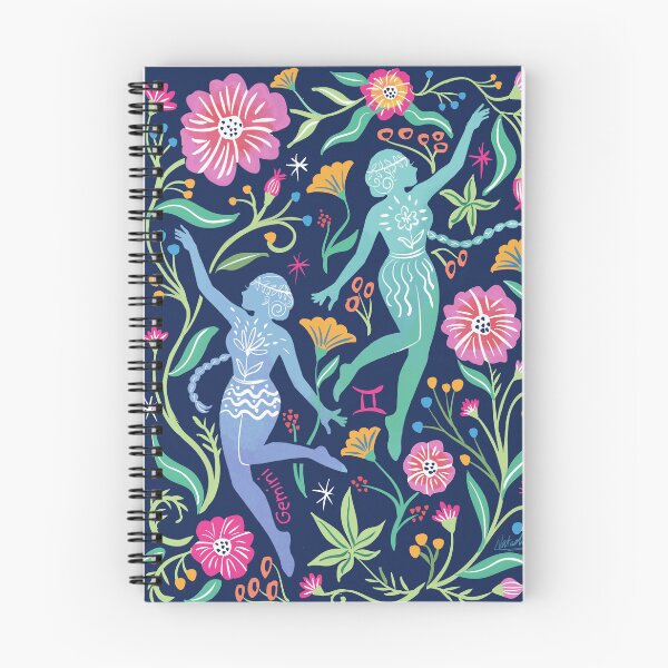 Artikelvorschau, Zwillingszeichen Sternzeichen Horoskop, Zwillingsastrologische Kunst, Luftzeichen Astrologie, Dunkler Hintergrund Sternennacht entworfen und verkauft von Natasha May Design.