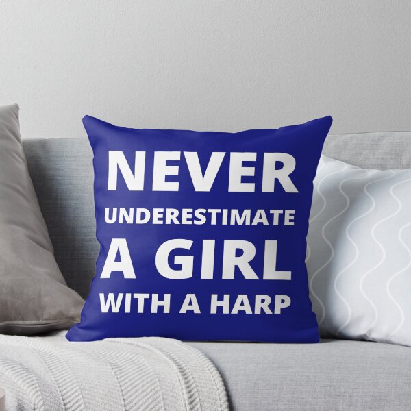 Item preview, Never underestimate a girl with a harp designed and sold by fev-rocks.