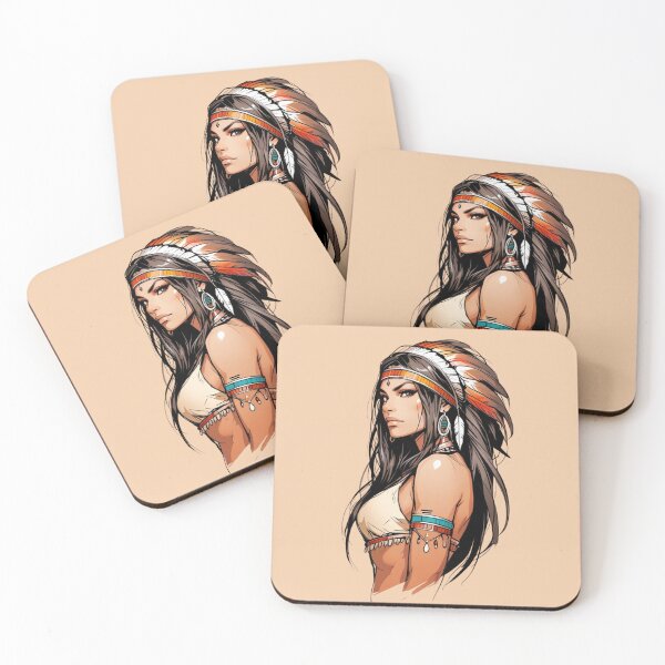 Item preview, Native American Indian Woman designed and sold by ArtCraftLab.