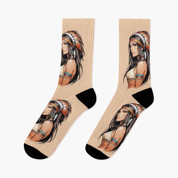 Item preview, Native American Indian Woman designed and sold by ArtCraftLab.