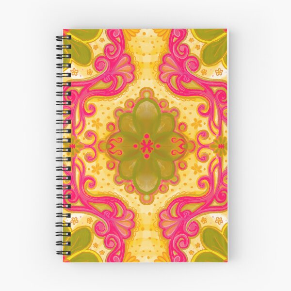 Item preview, Painted Filigree Yellow Olive Green Pink Floral by Kristi Duggins  designed and sold by Kristi Duggins.