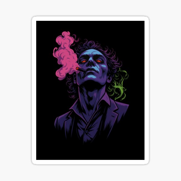 Item preview, Inspired Dark Joker Illustration | Dark Villian | Smoke designed and sold by SoundStyleShop.