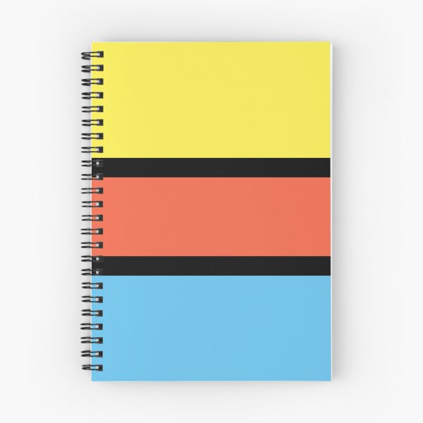 Aperçu de l'œuvre Jaune, orange et bleu, motif rayé créée et vendue par Patterns-2024.
