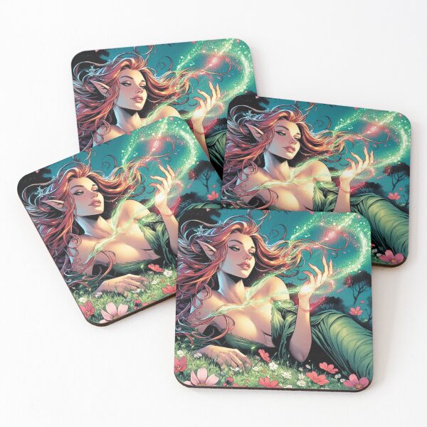 Item preview, Beautiful Elf Girl Playing With Magic 2 designed and sold by Arcane Fantasy Art.