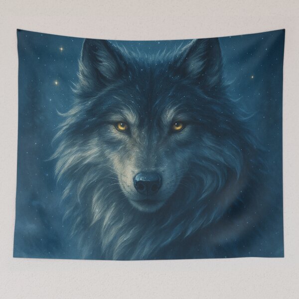 Item preview, Lone Wolf Beneath the Starry Snow designed and sold by cottoncode.
