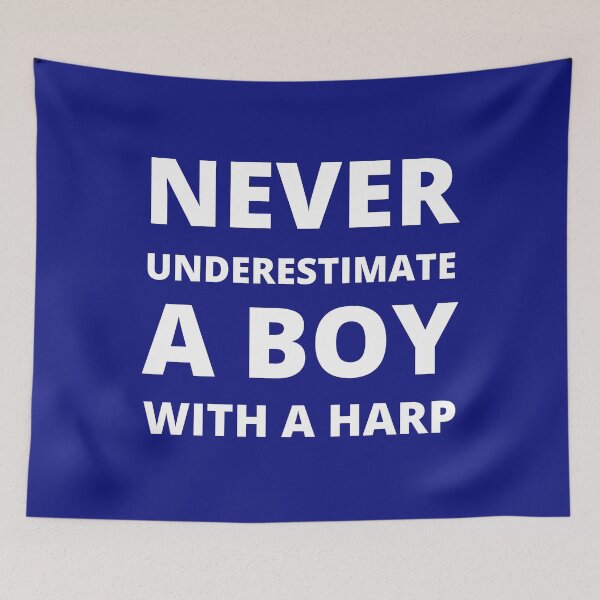 Item preview, Never underestimate a boy with a harp designed and sold by fev-rocks.