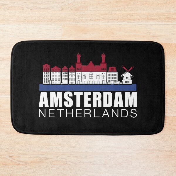 Item preview, Amsterdam Netherlands Flag Skyline  designed and sold by MasartDesigns.