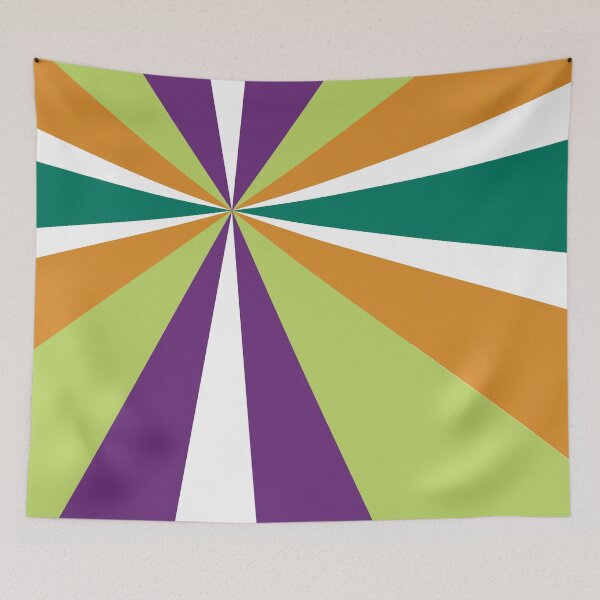 Item preview, Diseño de perspectiva en verde, naranja y morado. designed and sold by Patterns-2024.
