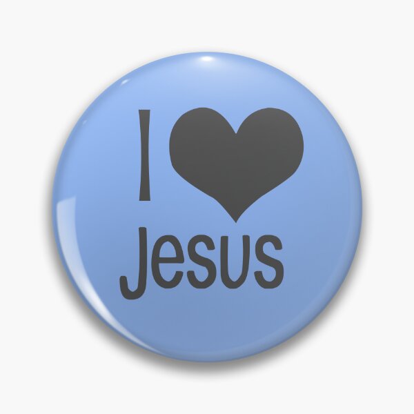 Artikelvorschau, Ich liebe Jesus blau entworfen und verkauft von ZiphGames.