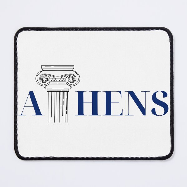 Item preview, Modern Minimalist “ATHENS” Typography Art in Deep Navy designed and sold by MetaMuralStudio.