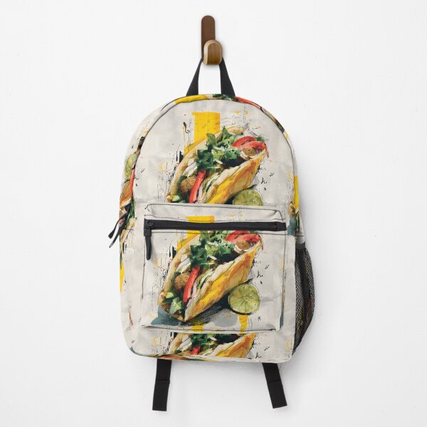 Item preview, Falafel Wrap with Fresh Greens and Lime Wedge Surrounded by Abstract Yellow Splashes designed and sold by OlfactoART Studio.