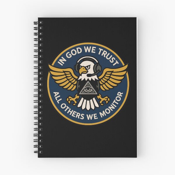 Item preview, In God We Trust, All Others We Monitor – Funny Surveillance Parody Eagle Emblem designed and sold by Victor Shadehorn.