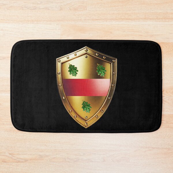Item preview, Allen Shield Red Band and Oak Leaves on Gleaming Gold Armor designed and sold by Highlandkings.