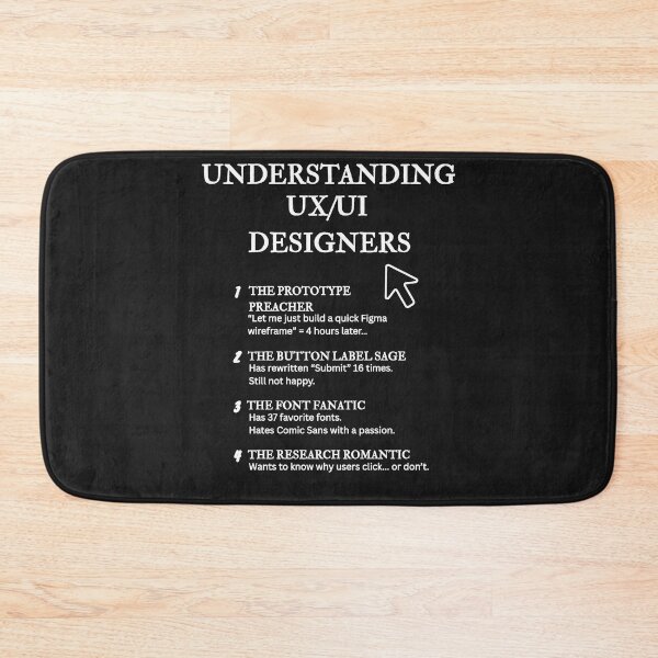 Item preview, Understanding UX/UI Designers – Funny Interface Life Definitions – Black designed and sold by PsyFlow35.