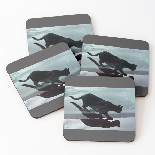 Item preview, Black cat on black car designed and sold by AHELENE.