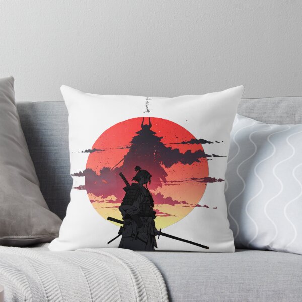 Aperçu de l'œuvre Samouraï au coucher du soleil créée et vendue par SuperNerdStore.