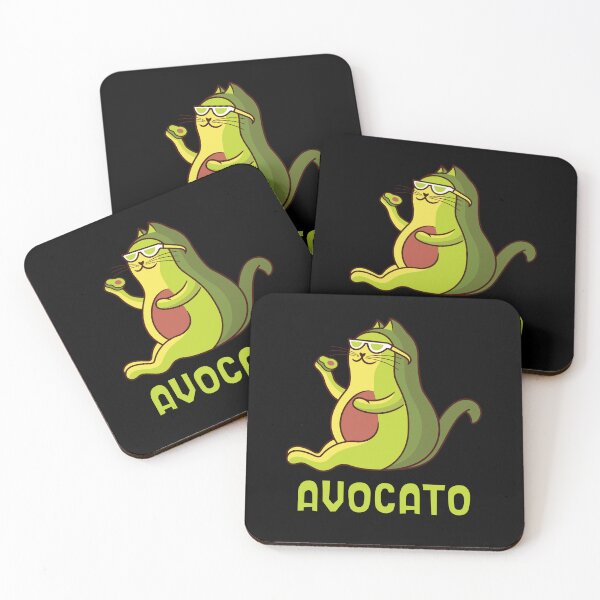 Item preview, Avocato Funny Fat Avocado Kitty designed and sold by MasartDesigns.