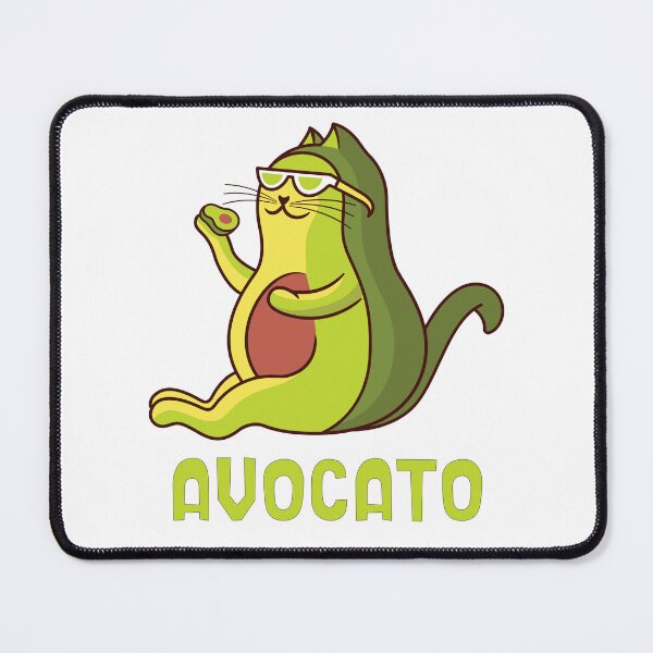 Item preview, Avocato Funny Fat Avocado Kitty designed and sold by MasartDesigns.