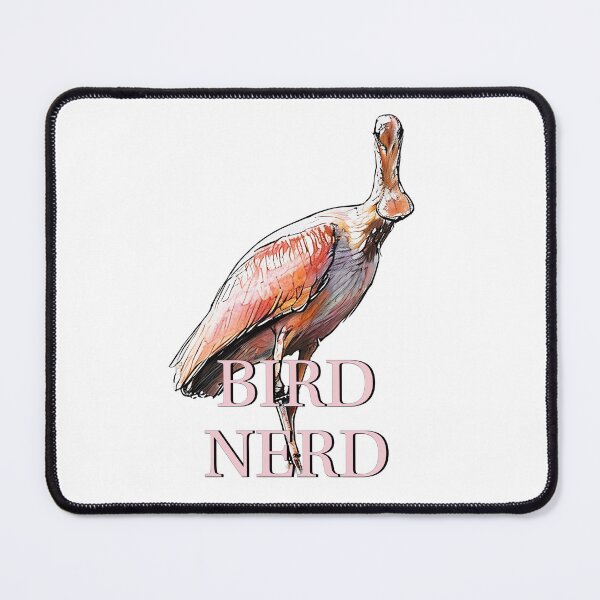 Item preview, Roseate Spoonbill Bird Nerd (White Background) designed and sold by HouseflyWonders.