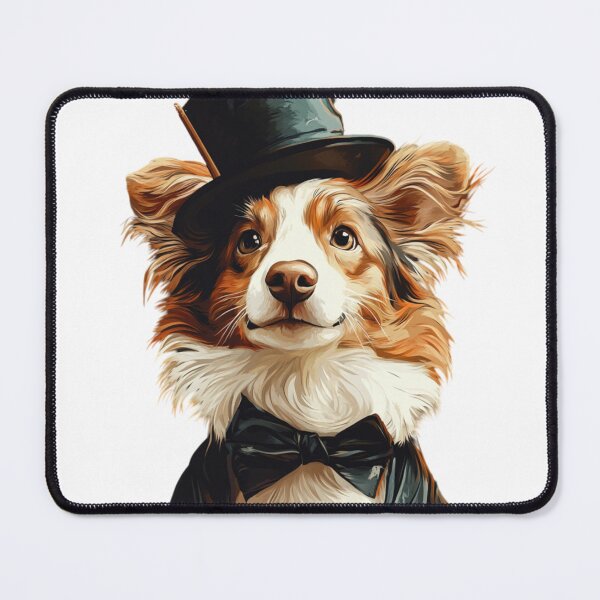 Item preview, Dapper Dog in Top Hat designed and sold by MelaDizayn.