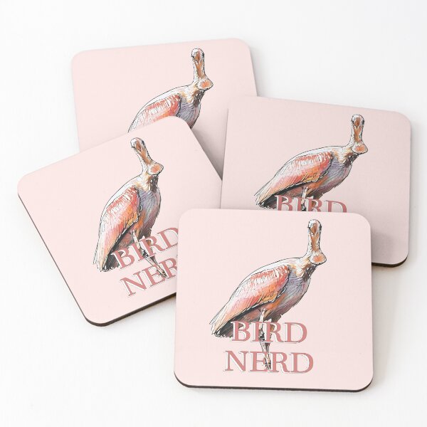 Item preview, Roseate Spoonbill Bird Nerd (Pink Background) designed and sold by HouseflyWonders.