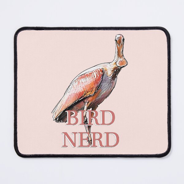 Item preview, Roseate Spoonbill Bird Nerd (Pink Background) designed and sold by HouseflyWonders.