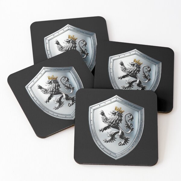 Item preview, Phillips Shield Crowned Silver Lion on Brilliant Steel Armor designed and sold by Highlandkings.