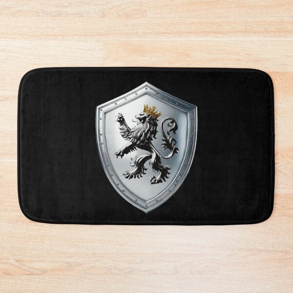 Item preview, Phillips Shield Crowned Silver Lion on Brilliant Steel Armor designed and sold by Highlandkings.