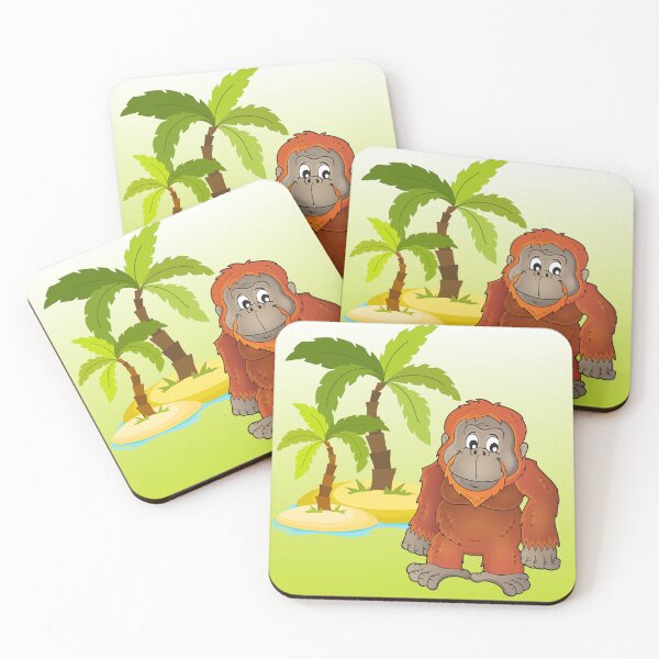 Item preview, Friendly Orangutan on a Tropical Island designed and sold by ToscaniArt.