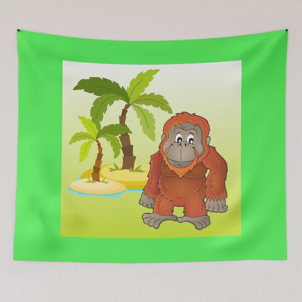 Item preview, Friendly Orangutan on a Tropical Island designed and sold by ToscaniArt.