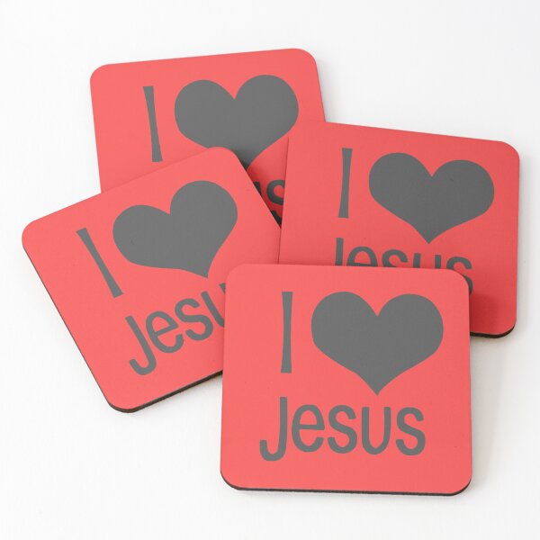 Item preview, I love Jesus red   designed and sold by ZiphGames.