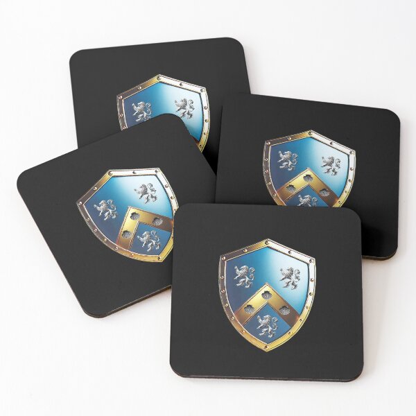 Item preview, James Shield Silver Lions and Gold Chevron on Brilliant Blue designed and sold by Highlandkings.