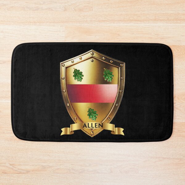 Item preview, Allen Family Shield Red Band and Oak Leaves with Proud Name Banner designed and sold by Highlandkings.
