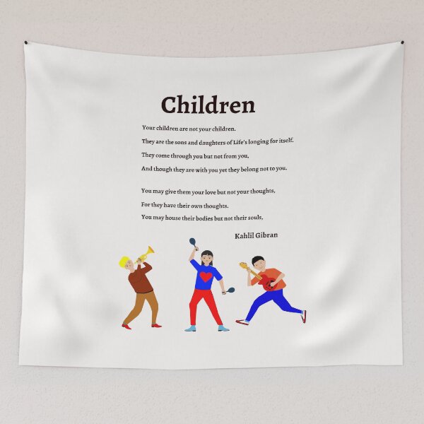 Item preview, Children by Kahlil Gibran Art print/Poster designed and sold by JamesDunican.